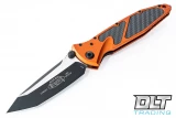 Microtech 161-10RDCFI SOCOM Elite T/E-M - Orange & Carbon Fiber Handle - Black Blade