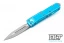Microtech 232-10DTQ UTX-85 D/E - Distressed Turquoise Handle  - Stonewash Blade