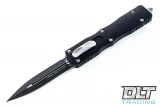 Microtech 227-1 Dirac Delta D/E - Black Handle  - Black Blade