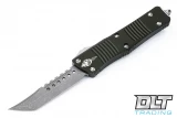 Microtech 619-10APOD Troodon Hellhound - Green Handle  - Apocalyptic Stonewash Blade