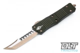 Microtech 619-13OD Troodon Hellhound - Green Handle  - Bronze Blade