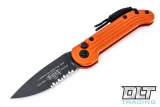 Microtech 135-2OR L.U.D.T - Orange Handle  - Black Blade - Partial Serrations