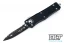 Microtech 138-3 Troodon D/E - Black Handle  - Full Serrations - Black Blade