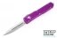 Microtech 122-10VI Ultratech D/E - Violet Handle  - Contoured - Stonewash Blade
