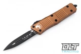 Microtech 138-1TA Troodon D/E - Tan Handle  - Black Blade