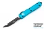 Microtech 123-2TQ Ultratech T/E - Turquoise  Handle  - Contoured - Partial Serrations - Black Blade