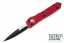 Microtech 120-1RD Ultratech D/E - Red Handle - Contoured - Black Blade