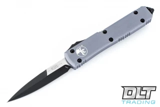 Microtech 120-1GY Ultratech D/E - Grey Handle - Contoured - Black Blade