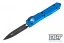 Microtech 122-1BL Ultratech D/E - Blue Handle - Contoured - Black Blade