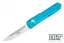 Microtech 123-4TQ Ultratech T/E - Turquoise Handle - Contoured - Satin Blade