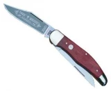 Boker Hunter's Pride Wood Handle Folder w/Clip & Skinning Blade & Leather Sheath