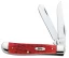 Case Cutlery 2- Blade Mini Trapper Red CV Bone Pocket Knife