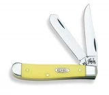 Case Cutlery Mini 2-Blade Trapper Yellow Pocket Knife