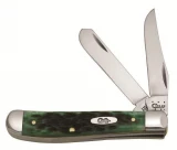 Case Cutlery 2-Blade Pocket Worn Bermuda Folder with Green Bone Handle