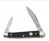 Boker 2-Blade Pocket Knife with Jigged Red Bone Handle