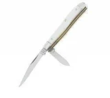 Queen Cutlery Small 2-Blade Stockman Jigged Pocket Knife w/Pearl Handles