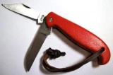 Sheffield Knives Countryman's Action Pocket Knife, Red w/ Leather