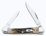 Case Cutlery 2-Blade Mini Copperhead Pocket Knife Stag Handle