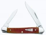 Case Cutlery 2-Blade Mini Copperhead Tangerine Bone Pocket Knife