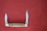 Sheffield Knives Wostenholm Twin Blade Stockman Oak Handle Folding Kni