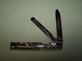 Winchester Doctor's Pocket Knife with Silver and Brown Pearl Celluloid