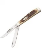 Winchester Trapper Sim Stag Handle Two Blade Pocket Knife