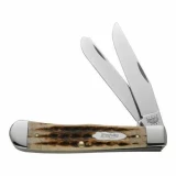 Case Cutlery Trapper Kinfolks Honey Brown Bone 2-Blade Pocket Knife