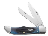 Case Cutlery Folding Hunter Ocean Blue Barnboard Two Blade Pocket Knif