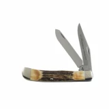 Bear & Son Cutlery 2 Blade Genuine India Stag Horn Trapper Single Blad