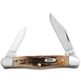 Case Cutlery Genuine Stag Half Whittler 2-Blade Pocket Knife