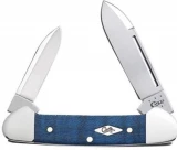 Case Cutlery 2-Blade Pocket knife with Blue Curly Maple Wood Handle