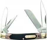Schrade Old Timer 44OT Workmate 4-Blade Pocket Knife with Brown Delrin Handle