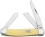 Case Cutlery Medium Stockman 3-Blade Pocket Knife with Yellow Handle