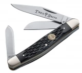 Boker Stockman 3-Blade Pocket Knife with Jigged Black Bone Handle