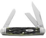 Case Cutlery Stockman Pinched Bolsters Olive Green Three Blade Pocket