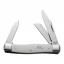 Case Cutlery White Synthetic Medium Stockman 3-Blade Pocket Knife with