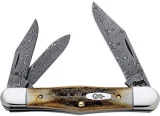 Case Cutlery Stag Whittler 3-Blade Damascus Pocket Knife
