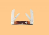 Bear & Sons Cutlery 3 1/2" RED STAG BONE MED CONGRESS