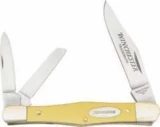 Winchester Whittler Yellow Handle Three Blade Pocket Knife