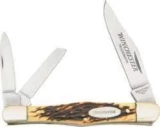Winchester Whittler Sim StagThree Blade Pocket Knife