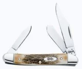 Case Cutlery Medium 3-Blade Stockman Pocket Knife Stag Handle