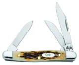 Case Cutlery 3-Blade Small Stockman Amber Bone Pocket Knife