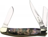 Master Cutlery Stockman 3-Blade Pocket Knife with Simulated Abalone Ha