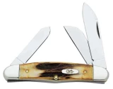 Case Cutlery Humpback Stockman 3-Blade Pocket Knife with India Stag Ha