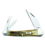 Case Cutlery Seahorse Whittler, Stag Handle, 3 Blade Pocket Knife