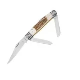 Gerber Stockman 3 Blade Knife with Stag Handle