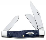 Case Cutlery American Workman Blue Synth Large Stockman 2-Blade Pocket
