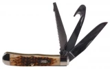 Case Cutlery Hunter Trapper Amber Bone 3-Blade Pocket Knife
