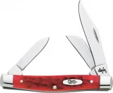 Case Cutlery Medium 3-Blade Stockman Red CV Bone Pocket Knife