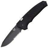 Benchmade 6800SBK APB Automatic Knife, 3.5" Serrated Black Blade